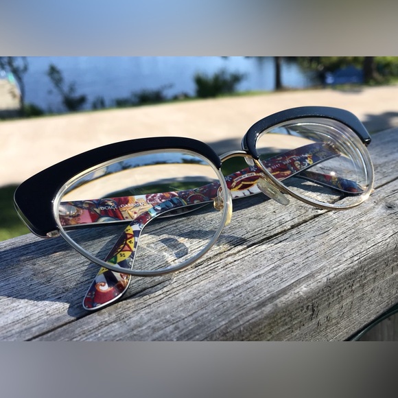 Dolce & Gabbana Black/Gold Cats Eye Glasses Italy DG3247 3033 53 16 140 - Picture 11 of 16